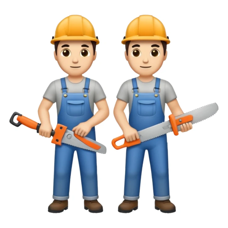 men with saws sticker
