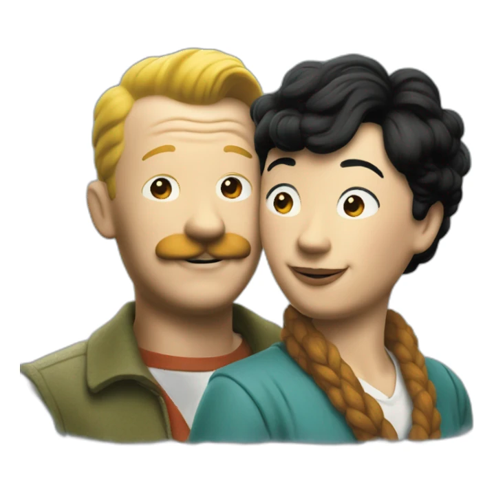 Tintin and milu sticker