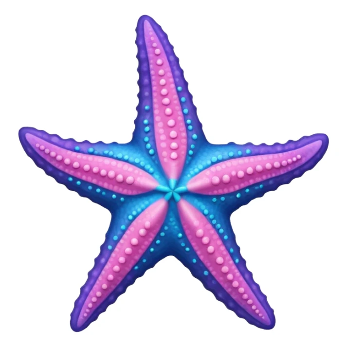 Pink blue and purple starfish  sticker