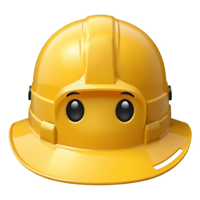 construction hat only, front facing sticker