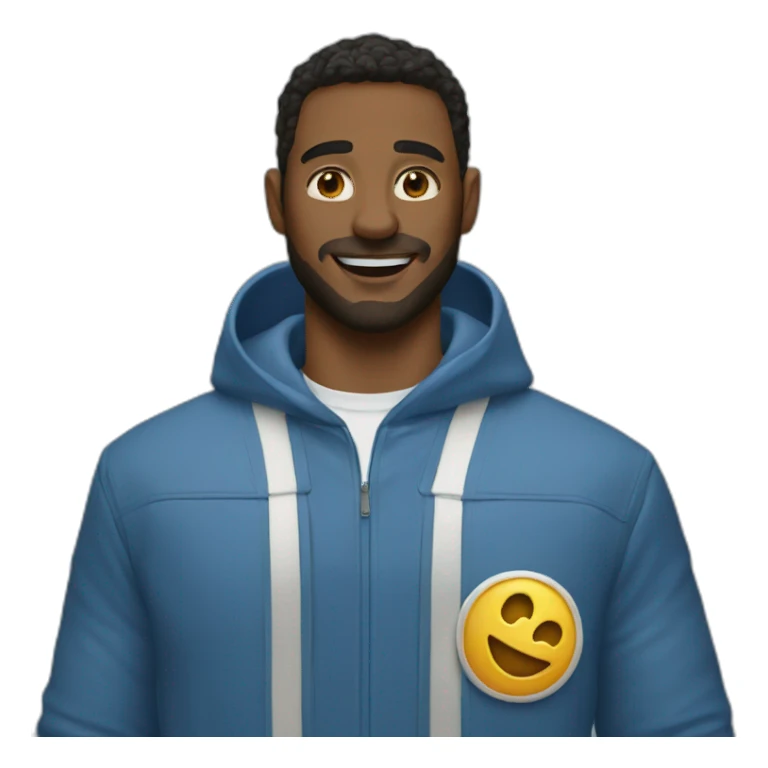 A great and blue J sticker