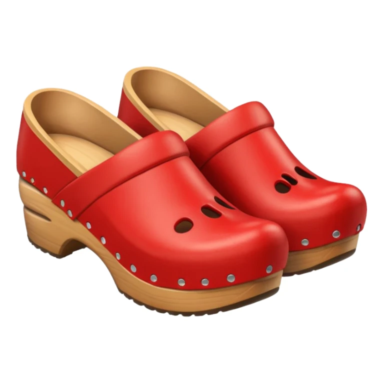 clogs red sticker