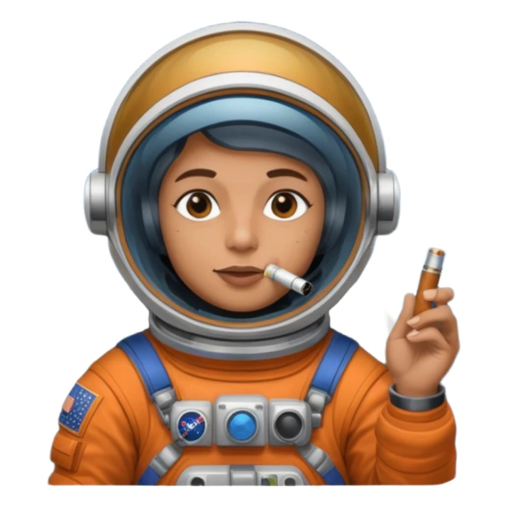Astronaut raider smoking a blunt sticker