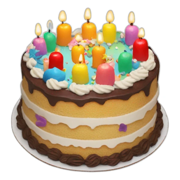 7yo birthday cake sticker