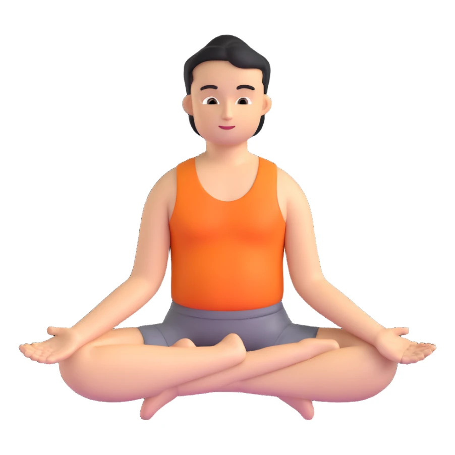 person in lotus pose yoga sticker