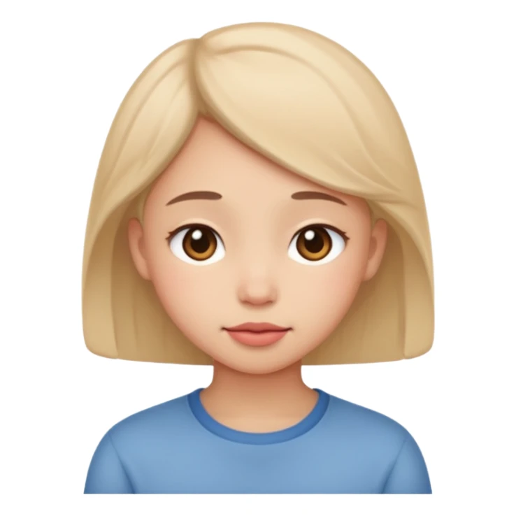 Make a cute shy 😌 in this emoji  sticker