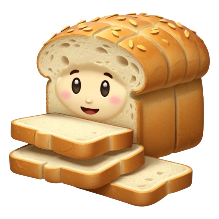 just a sliced bread load simple with cut bread slices on ground  sticker