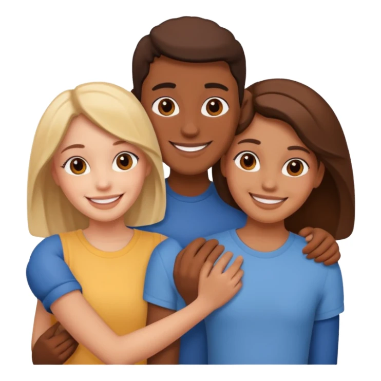 three intrelaced friends sticker