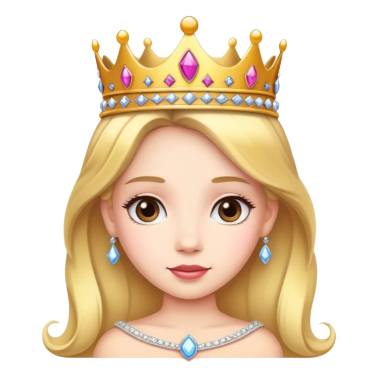 princess with crown and tiara sticker