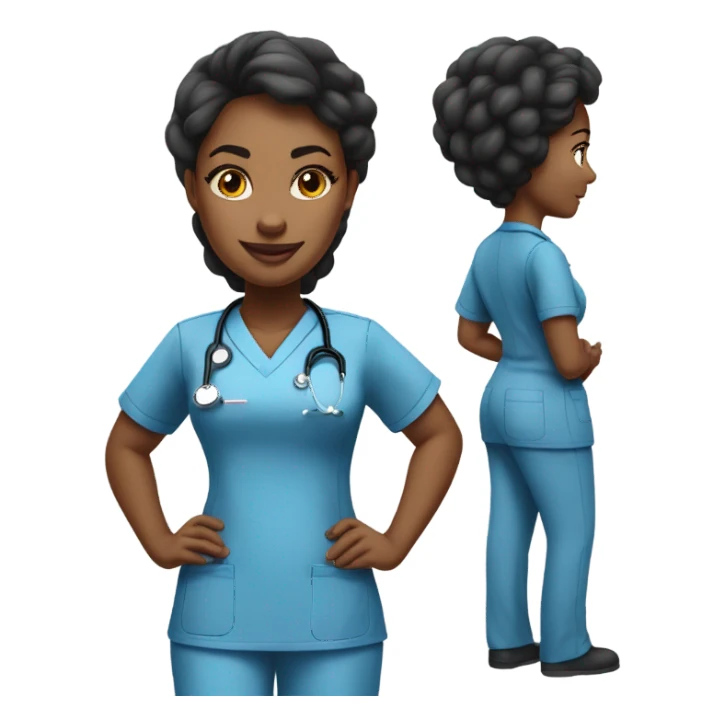 Black nurse boss sticker