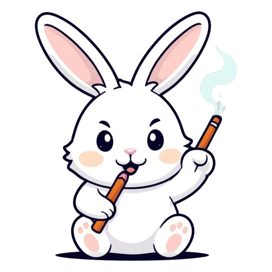 Easter Bunny smoking Weed sticker