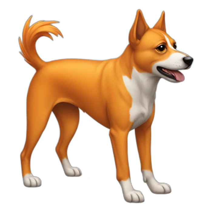 dog-orange-mohawk sticker