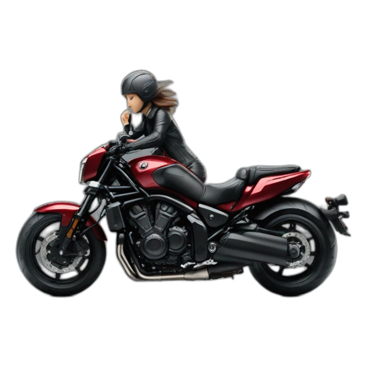 Yamaha Vmax 1700 con mujer sticker