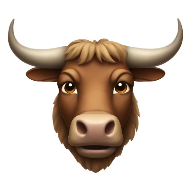 Bull with horns sticker