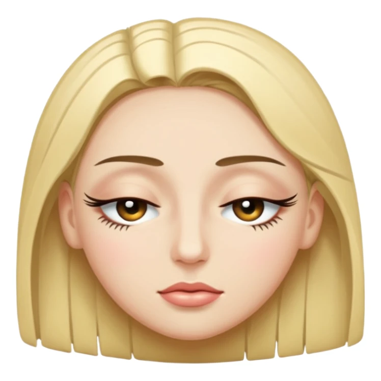 closed eye with extended eyelashes sticker