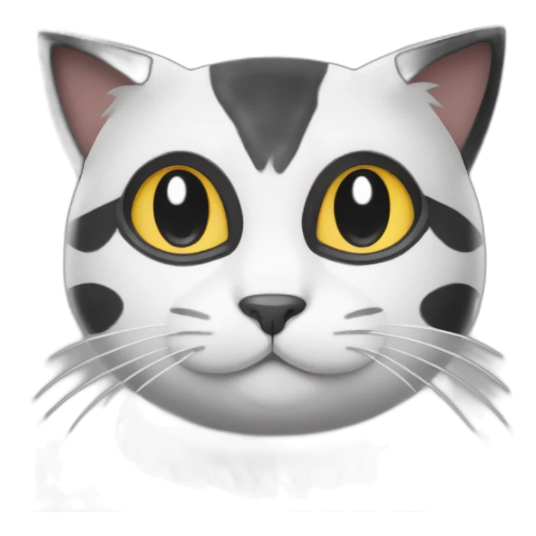 black-and-white-cat-fairly-pokemon sticker