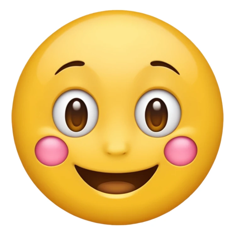 Emoji, yellow round teasing smile sticker