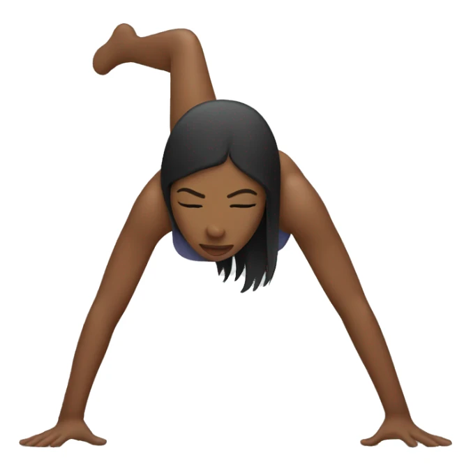 a black woman head down doing cartwheel sticker