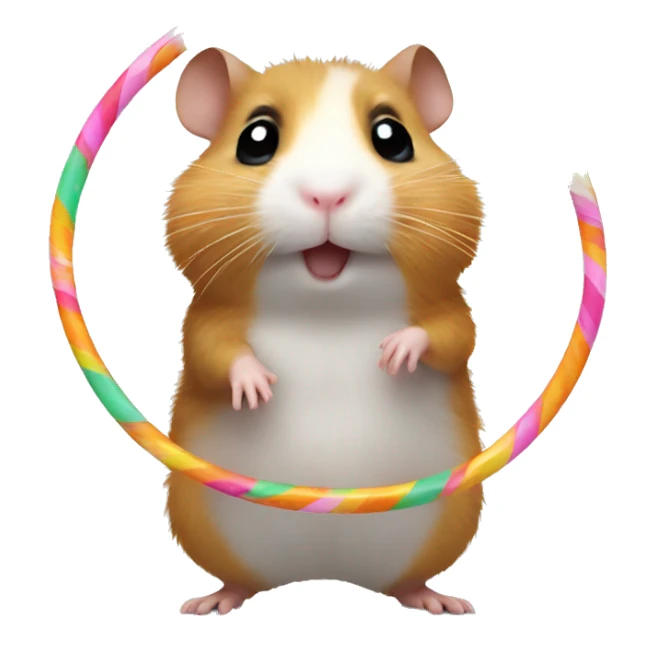 Hamster with a hula hoop  sticker