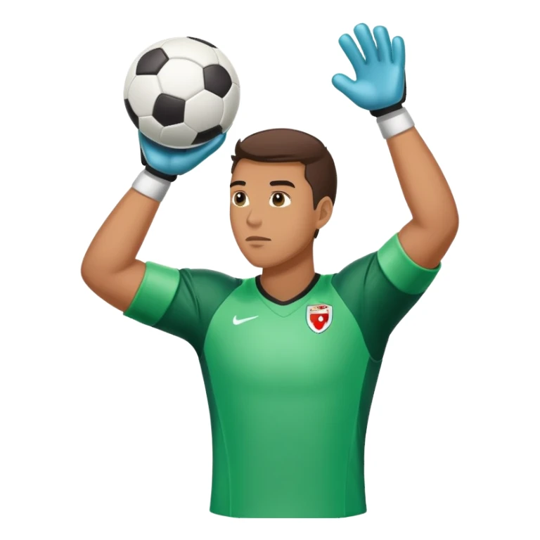 football goalkeeper catching ball sticker
