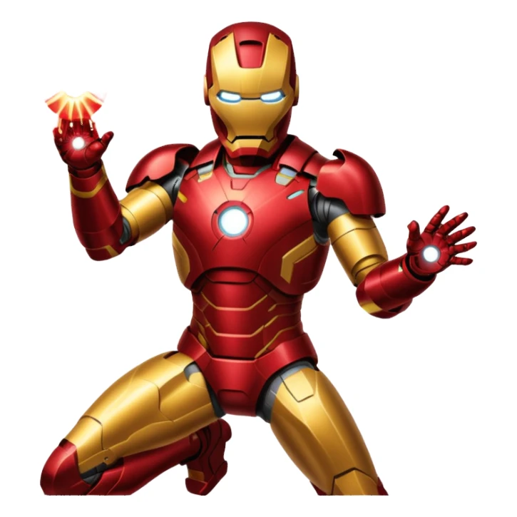Ironman standing up shooting a laser towards me sticker