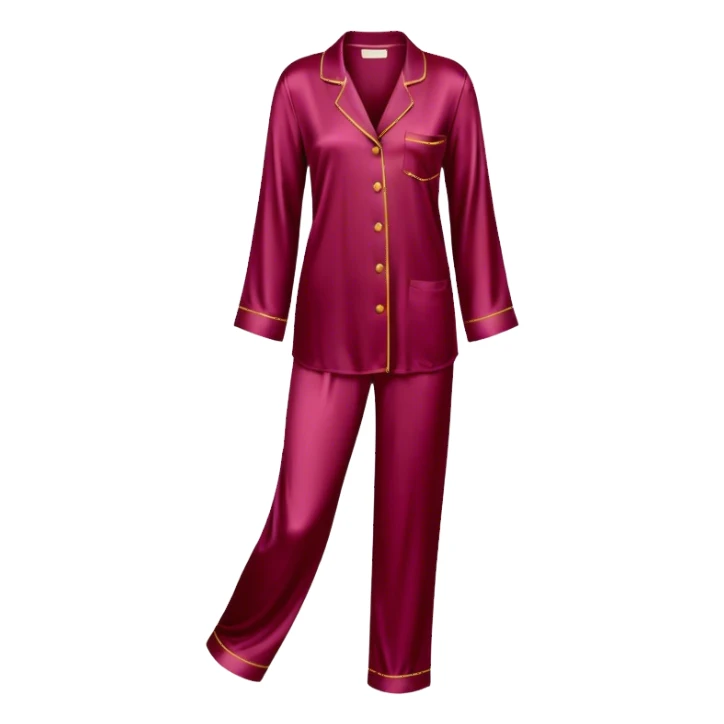 Silk burgundy pajamas  sticker