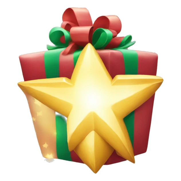 Christmas star shining present  sticker
