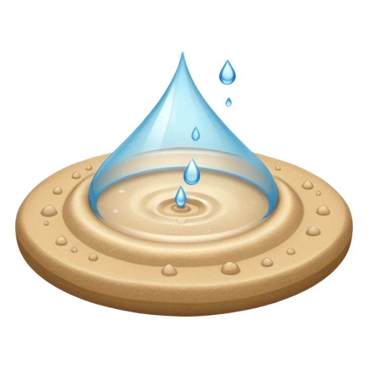 Water surrounded by san sticker