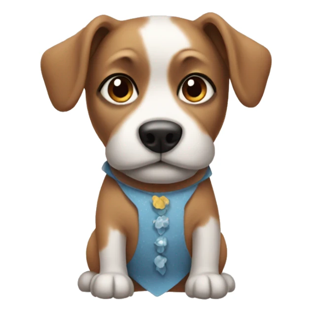 dog wearing dress sticker