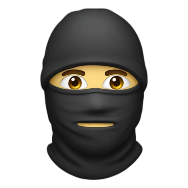 Man with a balaclava sticker