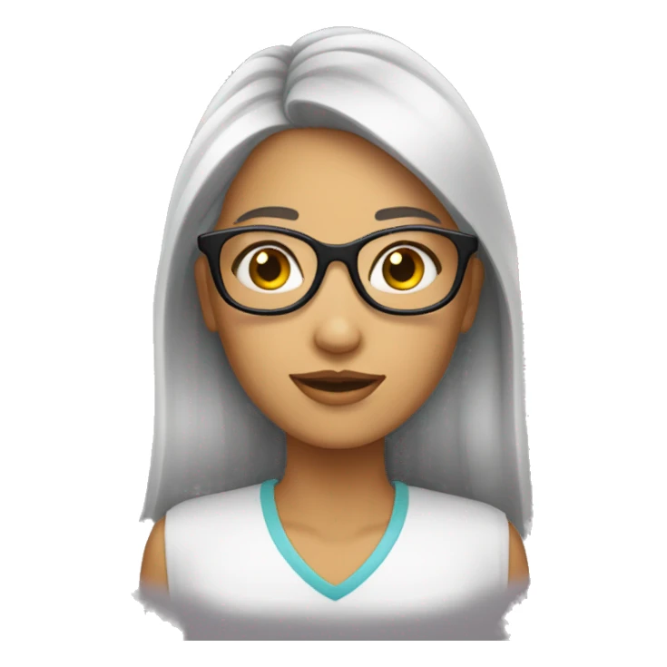 femme avec des lunettes sticker