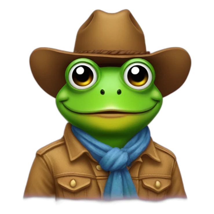 frog cowboy lgbt rainbow sticker