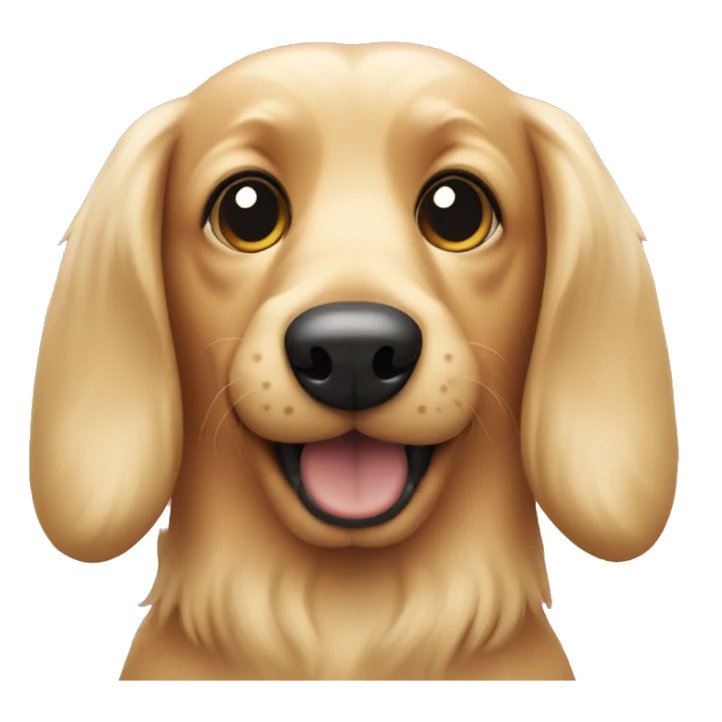 Fluffy blonde sausage dog  sticker