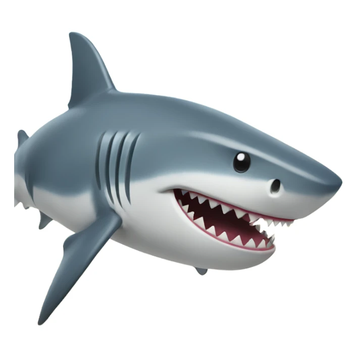 Shark at the beach sticker