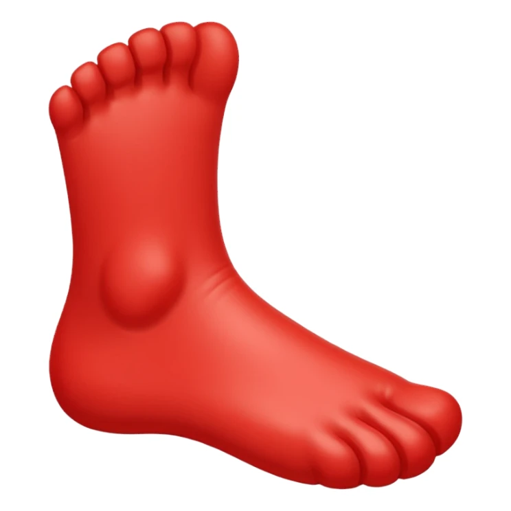 single oversized foot, bright and friendly sticker