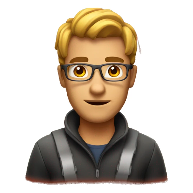 a programmer with fire background sticker