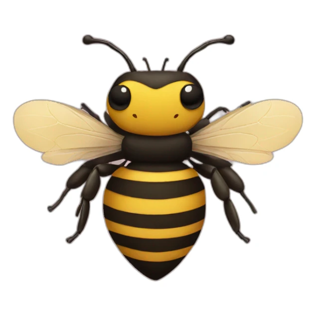 Bee heart sticker