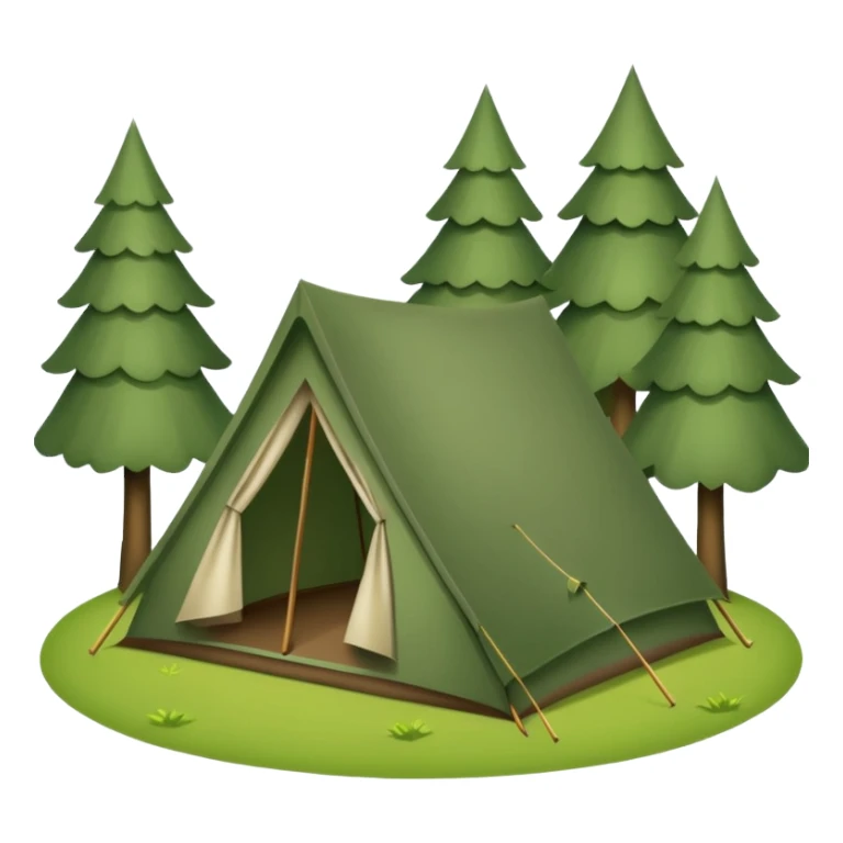 tent in woods sticker