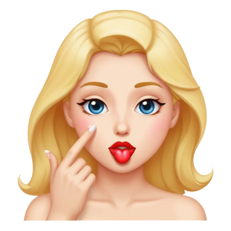 blowing a kiss sticker