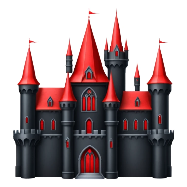 Dark Vampire Castle with the colors red and black sticker