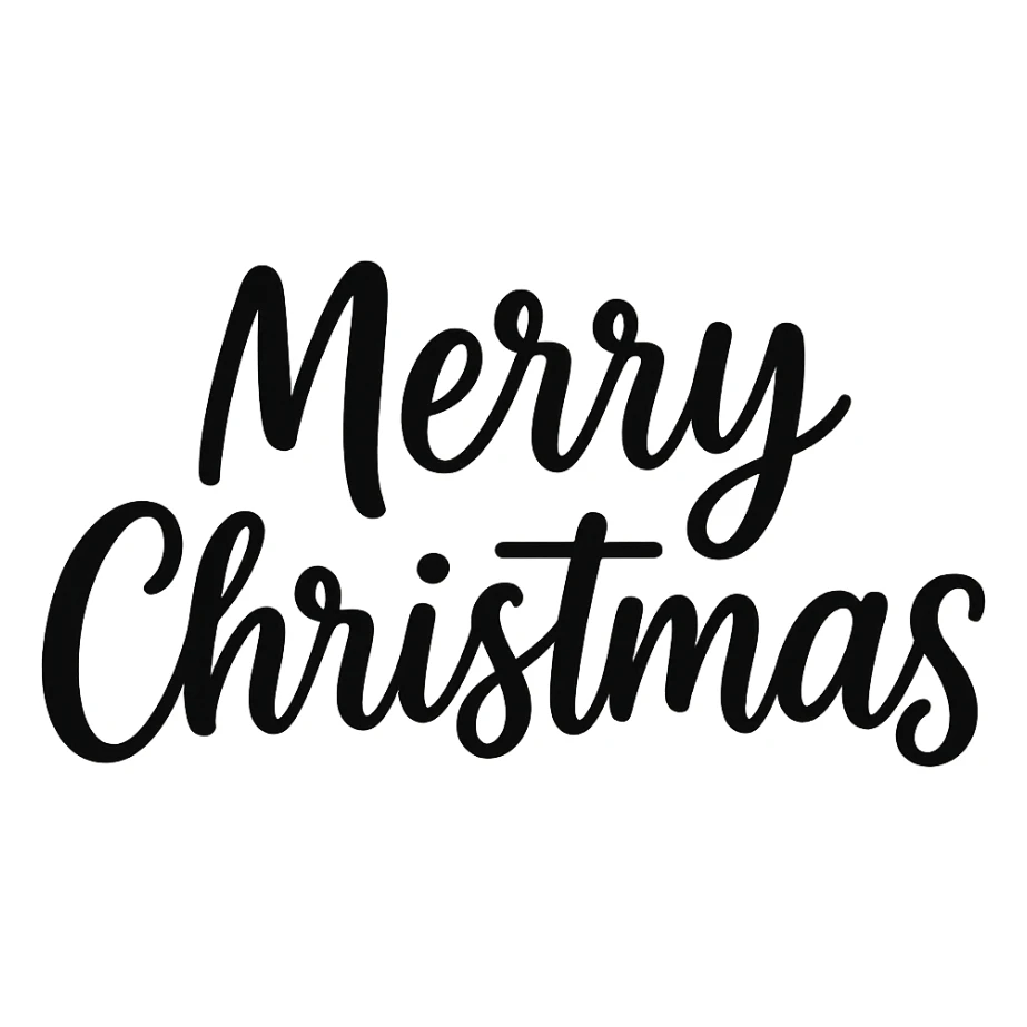 Merry Christmas  text , remove background sticker