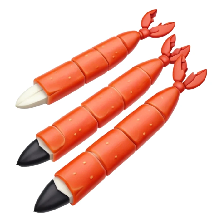 crab sticks, minimal, simple, clear sticker