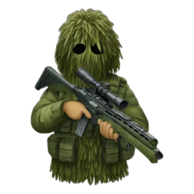 Ghillie sniper sticker