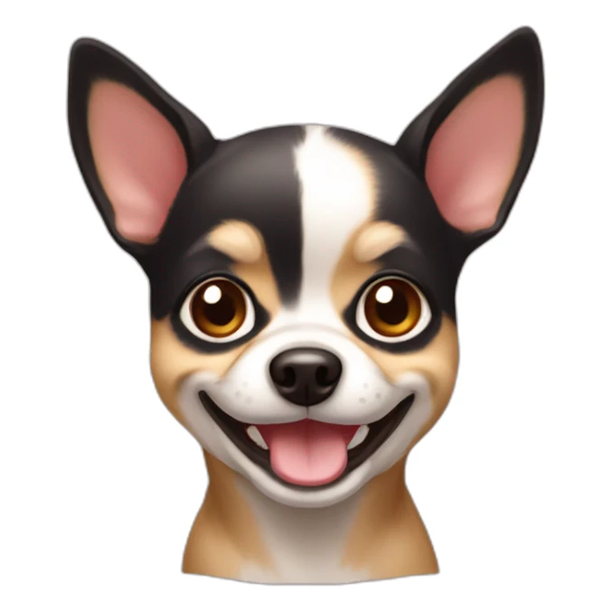 chuhuahua smile head sticker