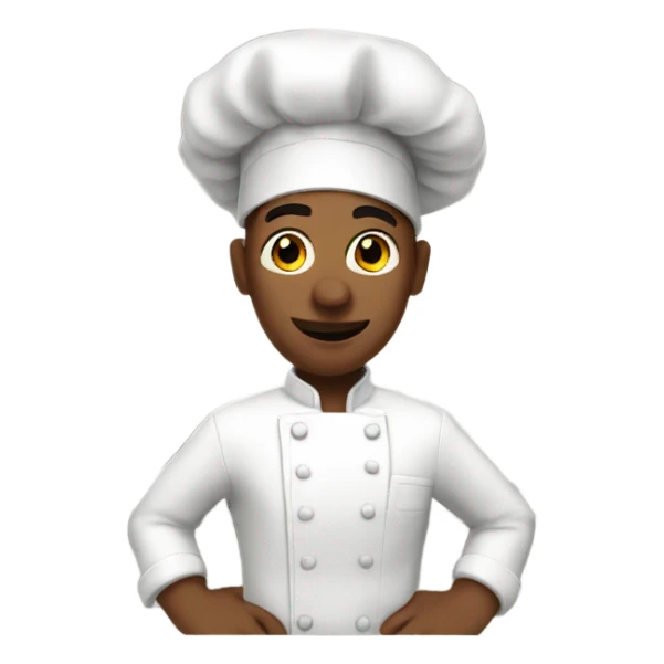 A white Chef in a kitchen sticker