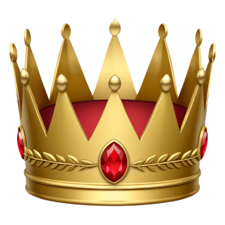 Gold laurel crown with crimson core. sticker