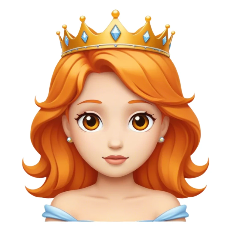 Orange-haired princess sticker