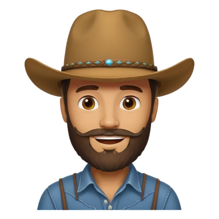 bearded cow boy sticker