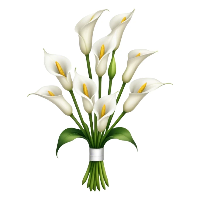 Cala lily flower bouquet sticker