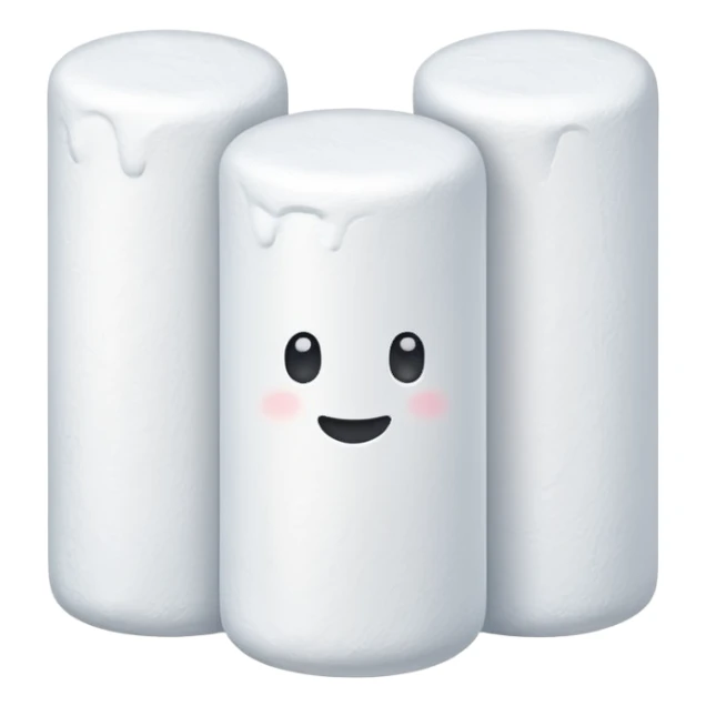 few cylindrical marshmallows, simple, clear sticker